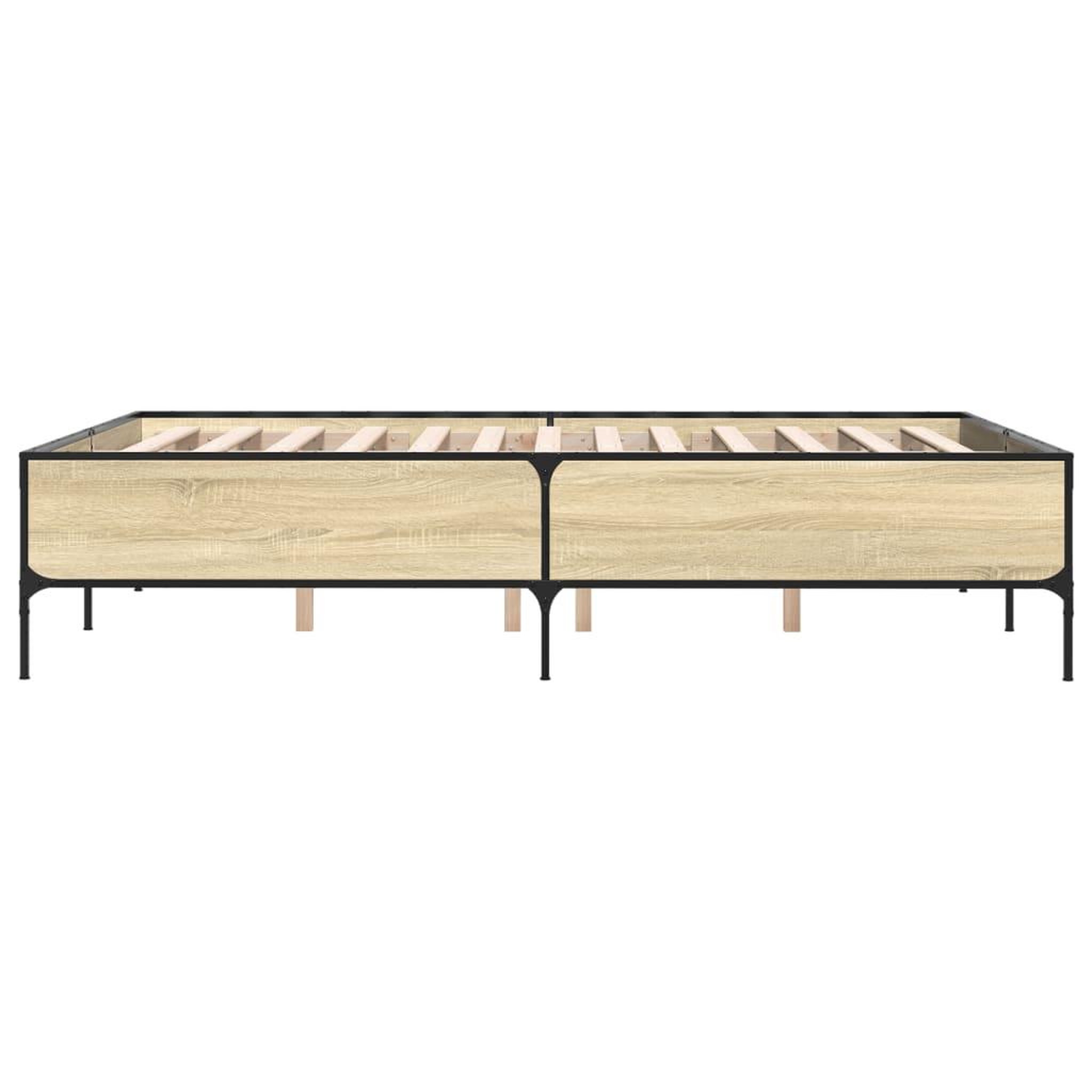 Voir la diapositive 5 : VIDAXL Cadre de lit sans matelas chene sonoma 140x190 cm