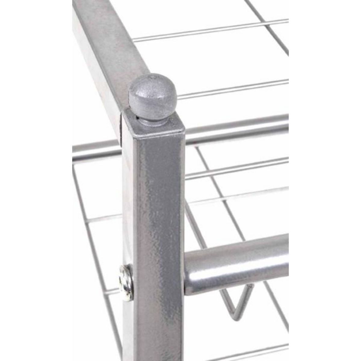 Paris Prix Range-Chaussures 8 Paires  Klom  80cm Argent