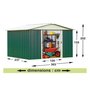 Voir la diapositive 3 : Yardmaster Abri de jardin métal - 6,24m² - PITEA
