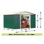 Voir la diapositive 3 : Yardmaster Abri de jardin métal - 6,24m² - PITEA