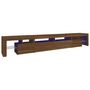 Voir la diapositive 2 : VIDAXL Meuble TV avec lumieres LED Chene marron 260x36,5x40 cm