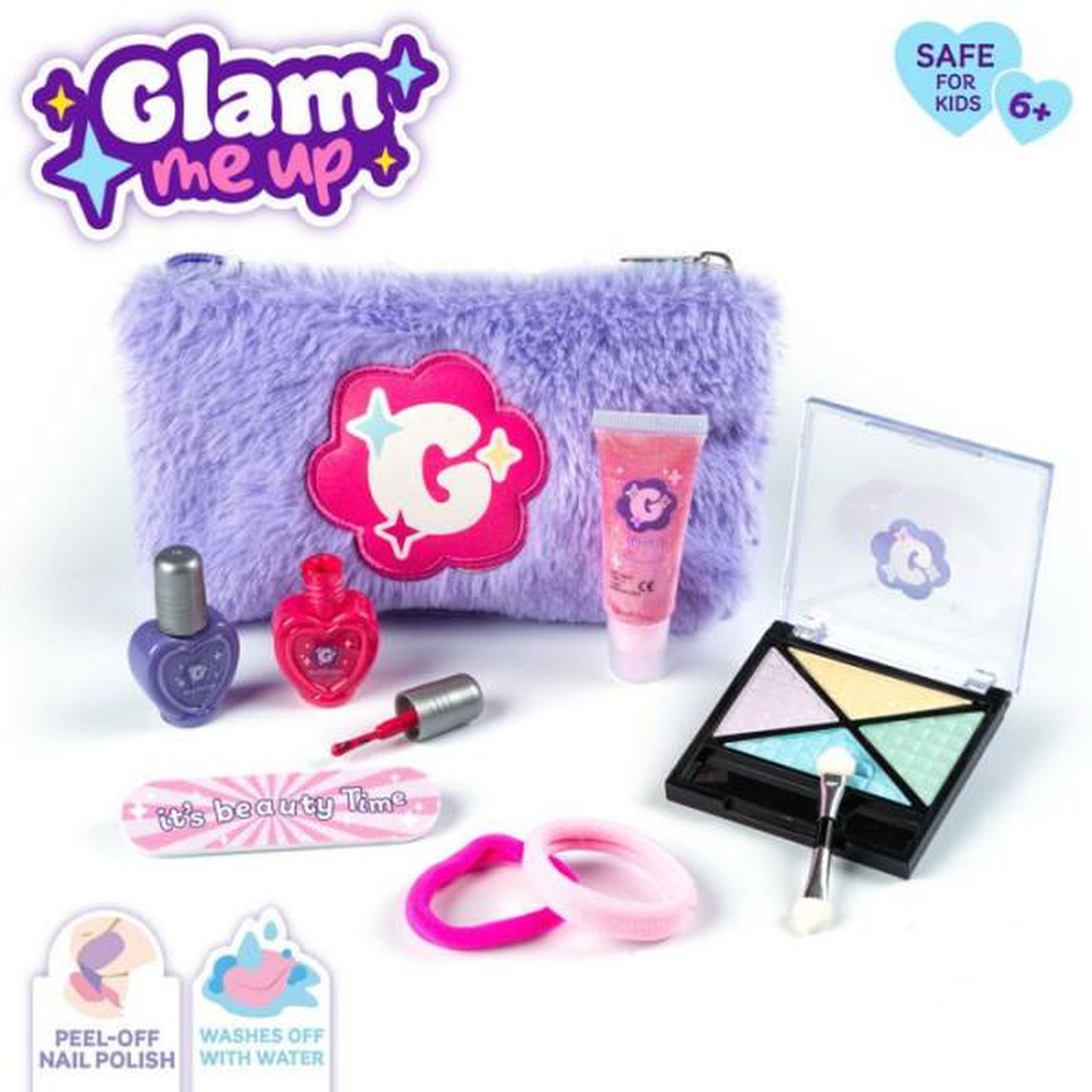 Voir la diapositive 6 : Majorette Trousse de Maquillage - Glam me Up - Smoby - Trousse, gloss, vernis, palette avec 4 poudres, applicateurs - Dès 6 ans