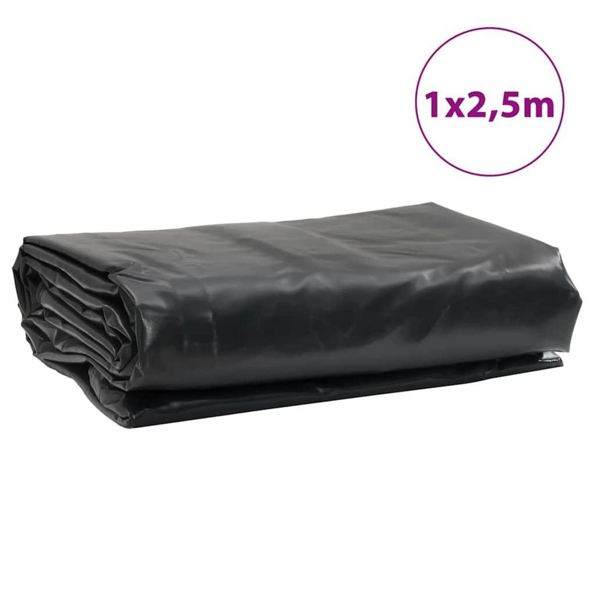 VIDAXL Bache noir 1x2,5 m 650 g/m²