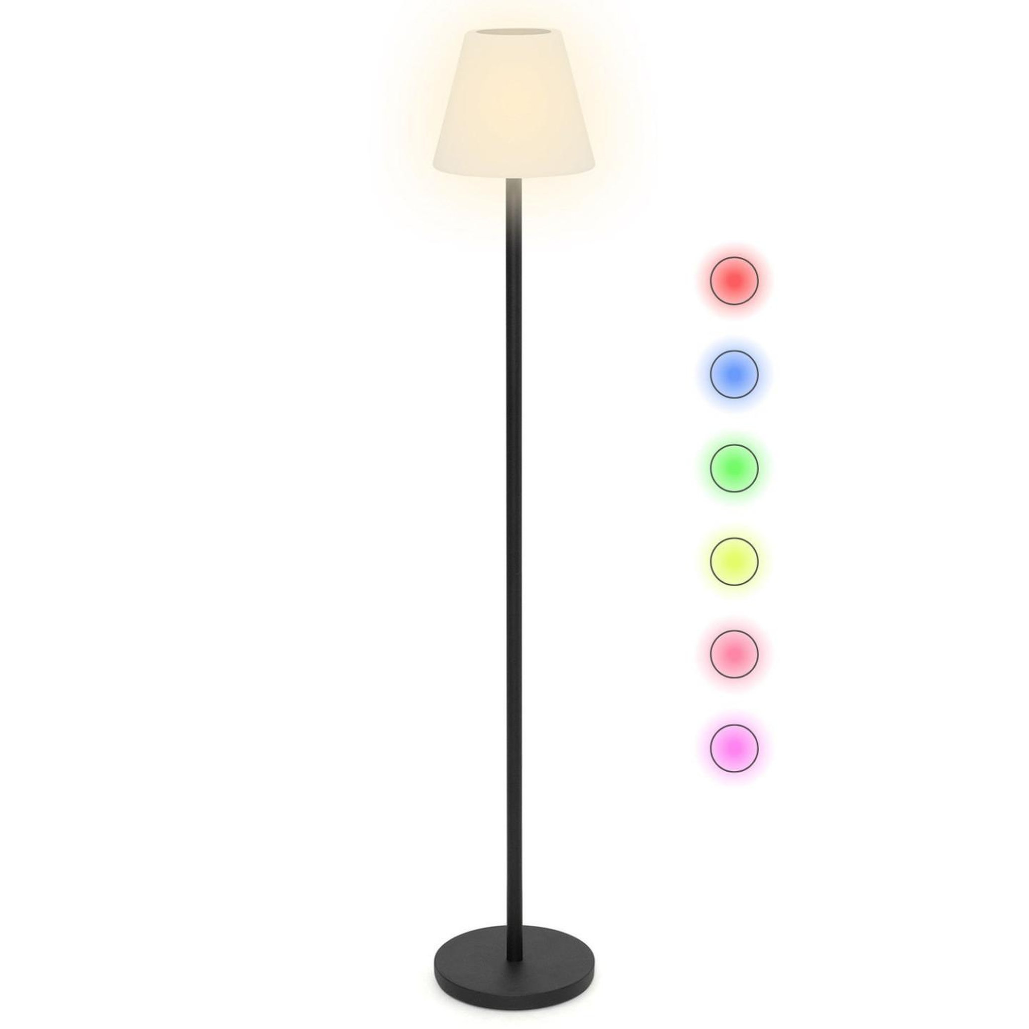 ID MARKET Lampadaire solaire extérieur avec LED multicolore