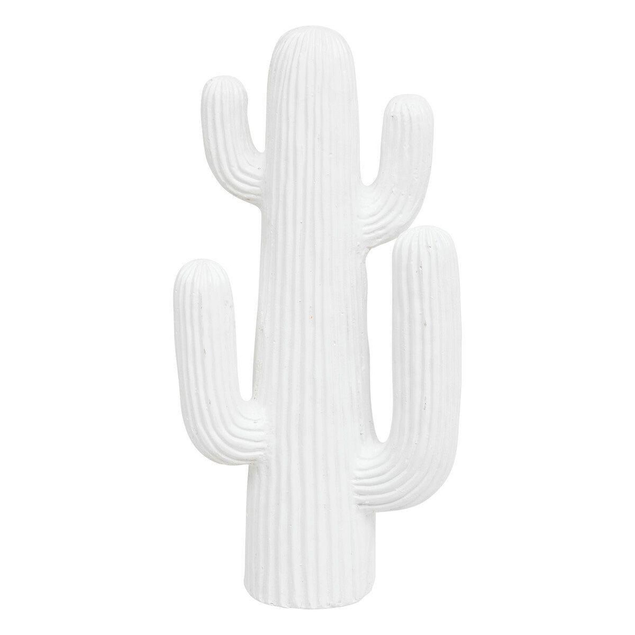 ATMOSPHERA Cactus déco 4 branches  rodrigo  38cm blanc