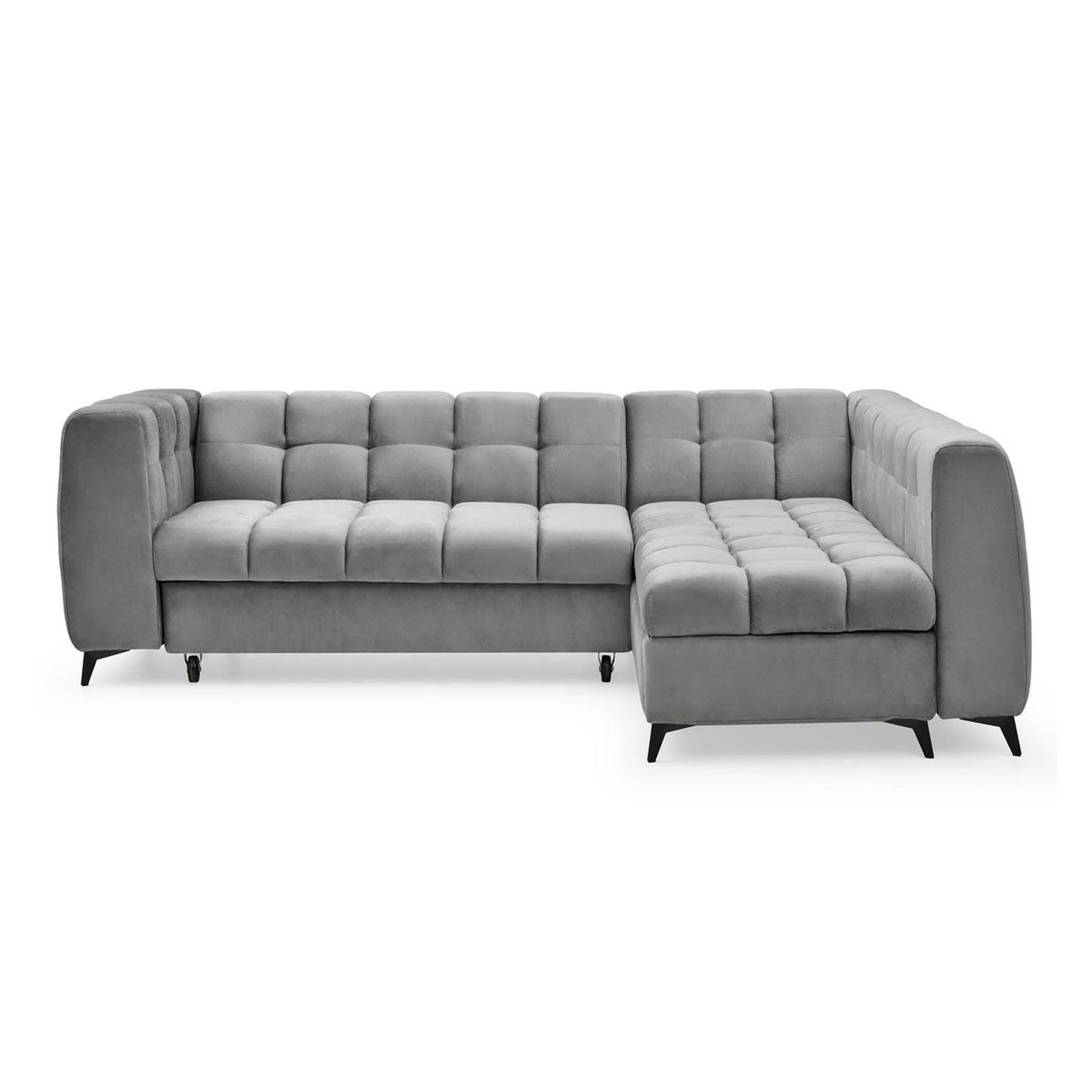Paris Prix Canapé d'angle convertible 5 places  casey  247cm gris