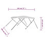 Voir la diapositive 6 : VIDAXL Auvent bimini a 3 arceaux Blanc 183x140x137 cm