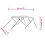 Voir la diapositive 6 : VIDAXL Auvent bimini a 3 arceaux Blanc 183x140x137 cm