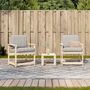 Voir la diapositive 3 : VIDAXL Salon de jardin 3 pcs bois massif de pin