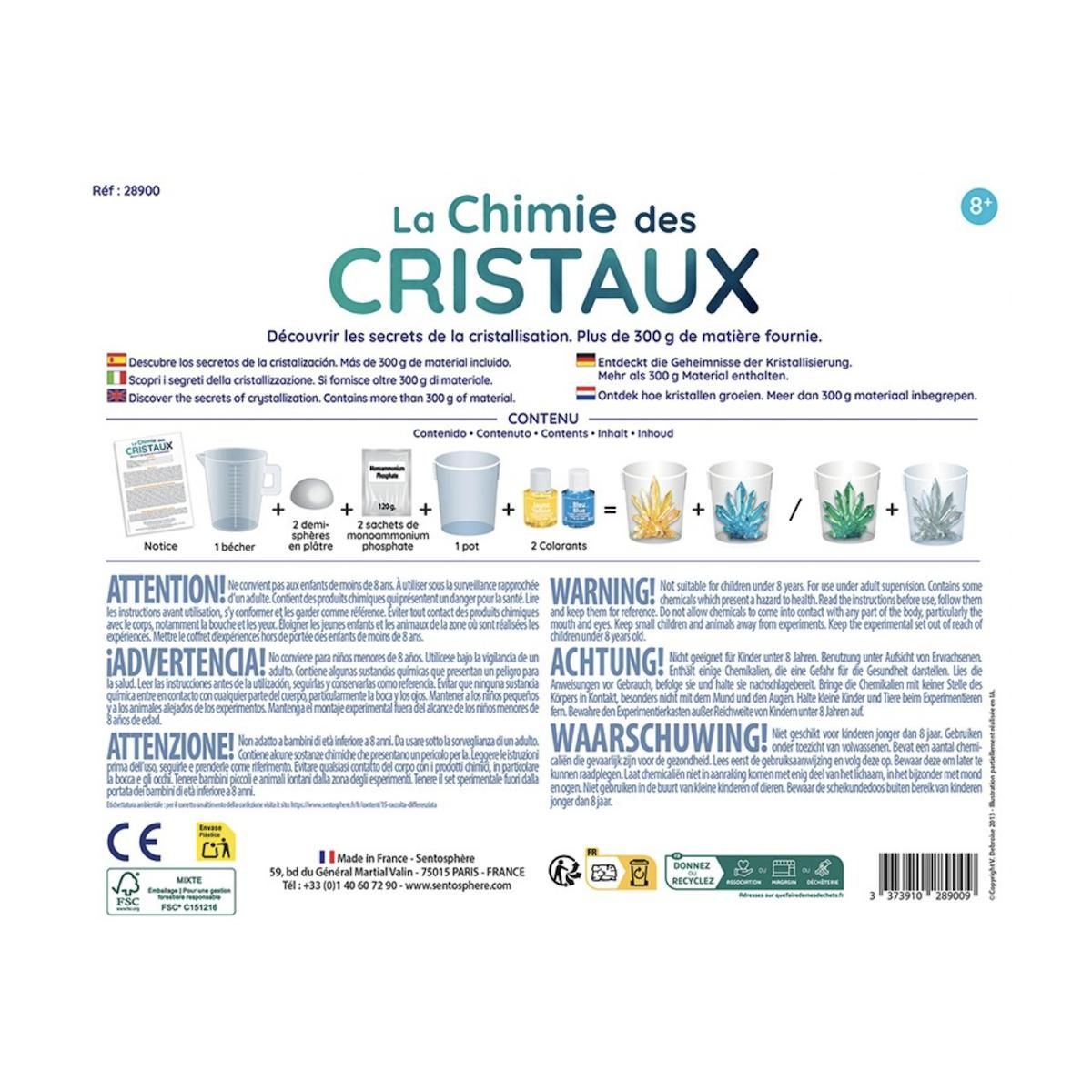 Sentosphere La chimie des cristaux - Kit experience