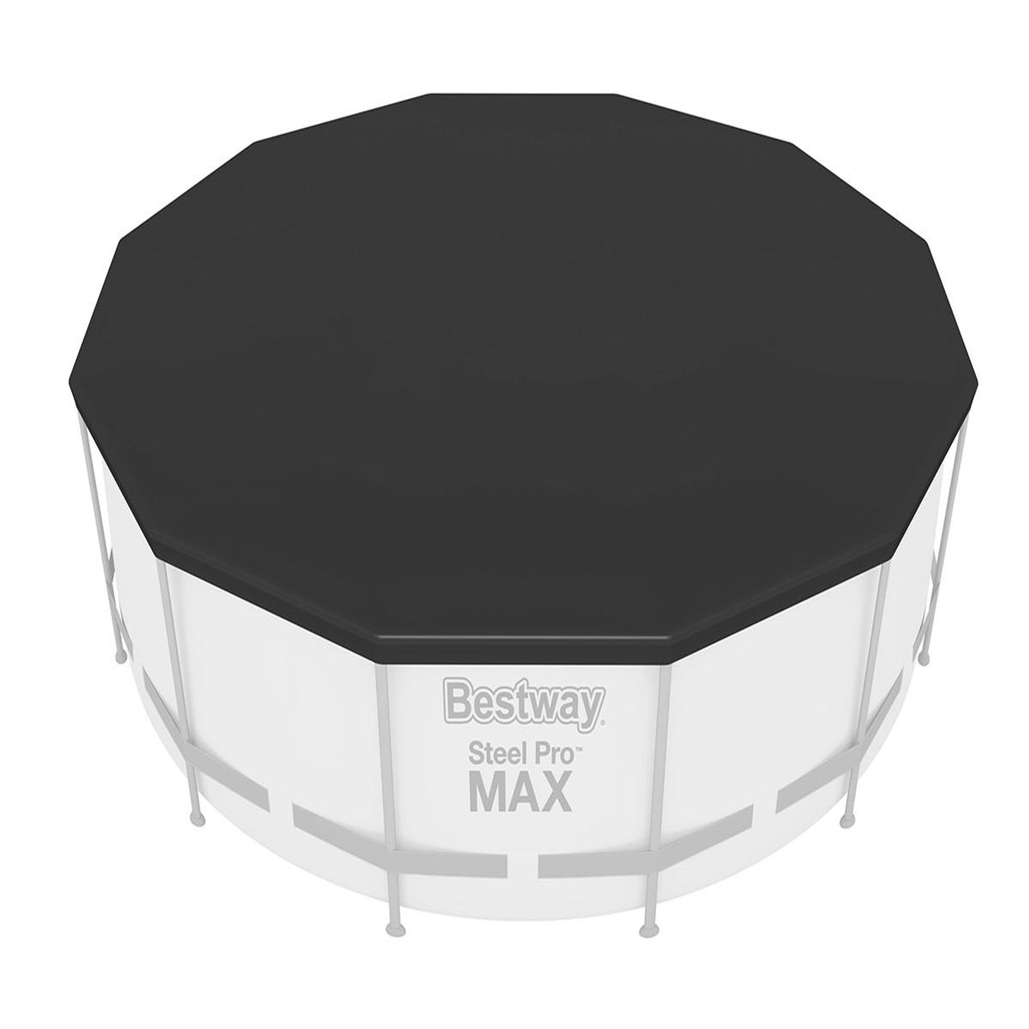 BESTWAY Bâche de protection 4 saisons pour piscine tubulaire ronde Ø 3,60 m ou Ø 3,66 m - Bestway