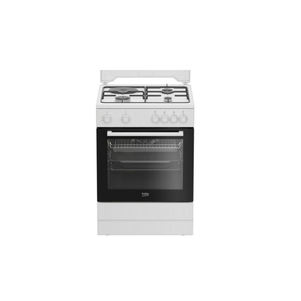 Beko Cuisinière mixte 73l 4 feux blanc - FBS63121WD