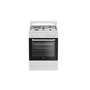 Voir la diapositive 1 : Beko Cuisinière mixte 73l 4 feux blanc - FBS63121WD