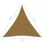VIDAXL Voile d'ombrage 160 g/m^2 Taupe 3,6x3,6x3,6 m PEHD