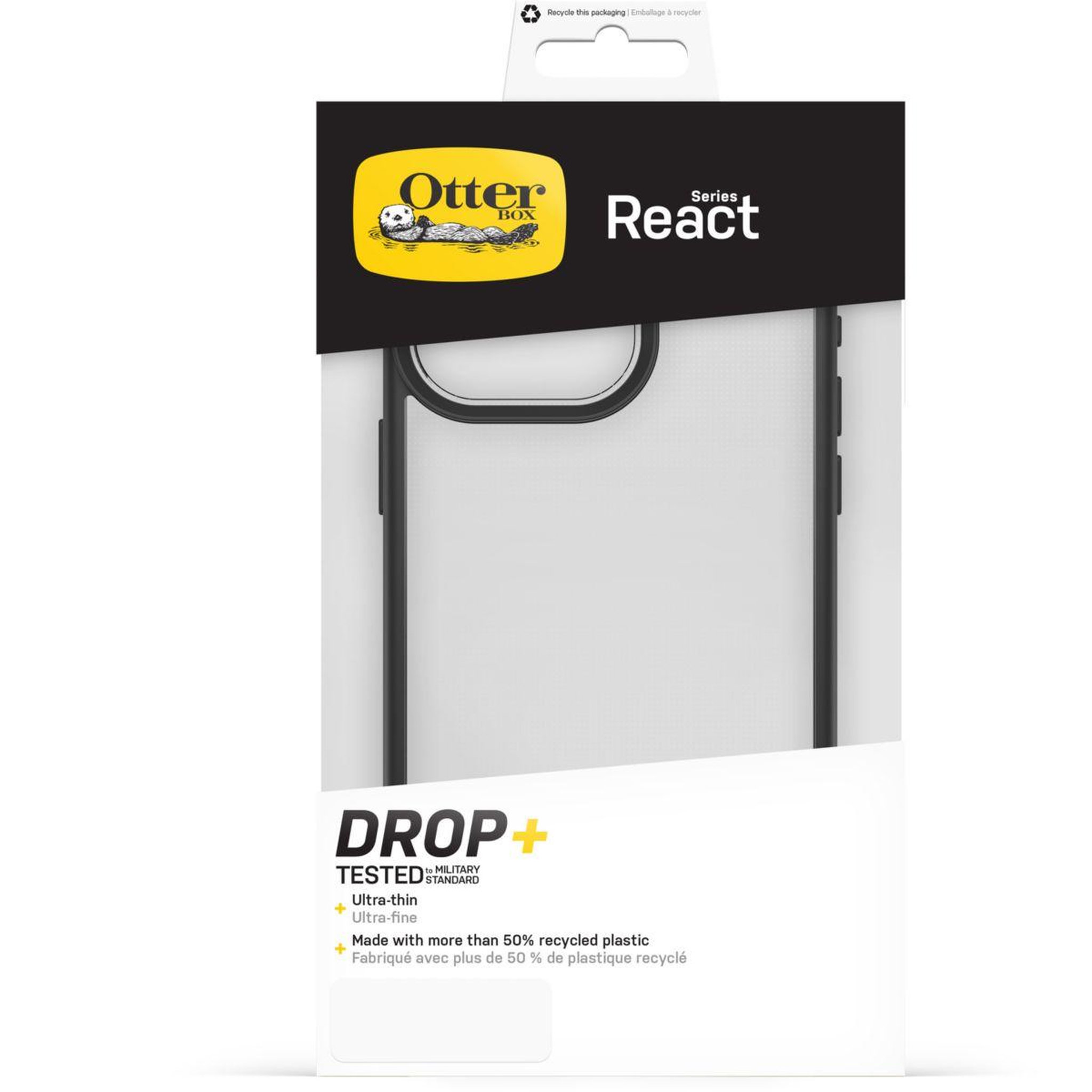 Voir la diapositive 4 : Otterbox Coque iPhone 15 Pro Max React Black