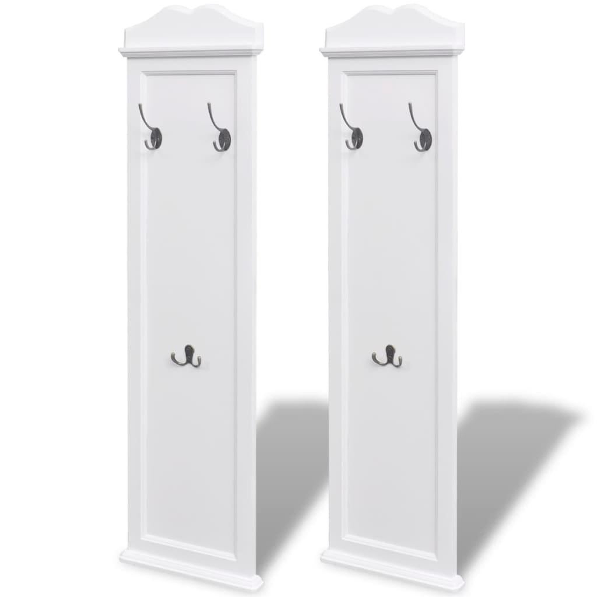 Voir la diapositive 2 : VIDAXL Portemanteaux 2 pcs blanc