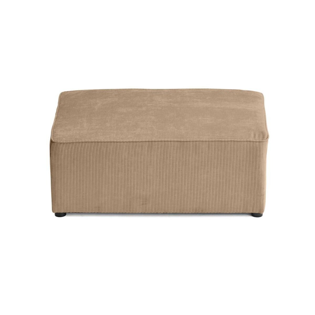 BEST MOBILIER Topaze - pouf - en velours côtelé plat