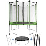 Habitat et Jardin Trampoline  Yoopi  - Ø 3.65 m - Avec filet + échelle + couverture + kit d'ancrage