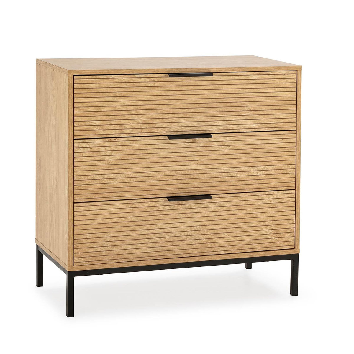 VS VENTA-STOCK Commode Monica 3 tiroirs couleur Bois
