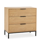 VS VENTA-STOCK Commode Monica 3 tiroirs couleur Bois