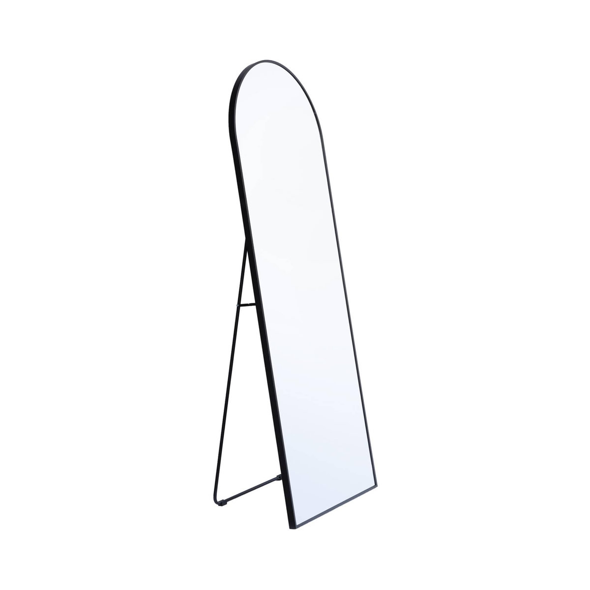 SWEEEK Miroir sur pied en aluminium 60 x 165 x 2.8 cm noir - Justin