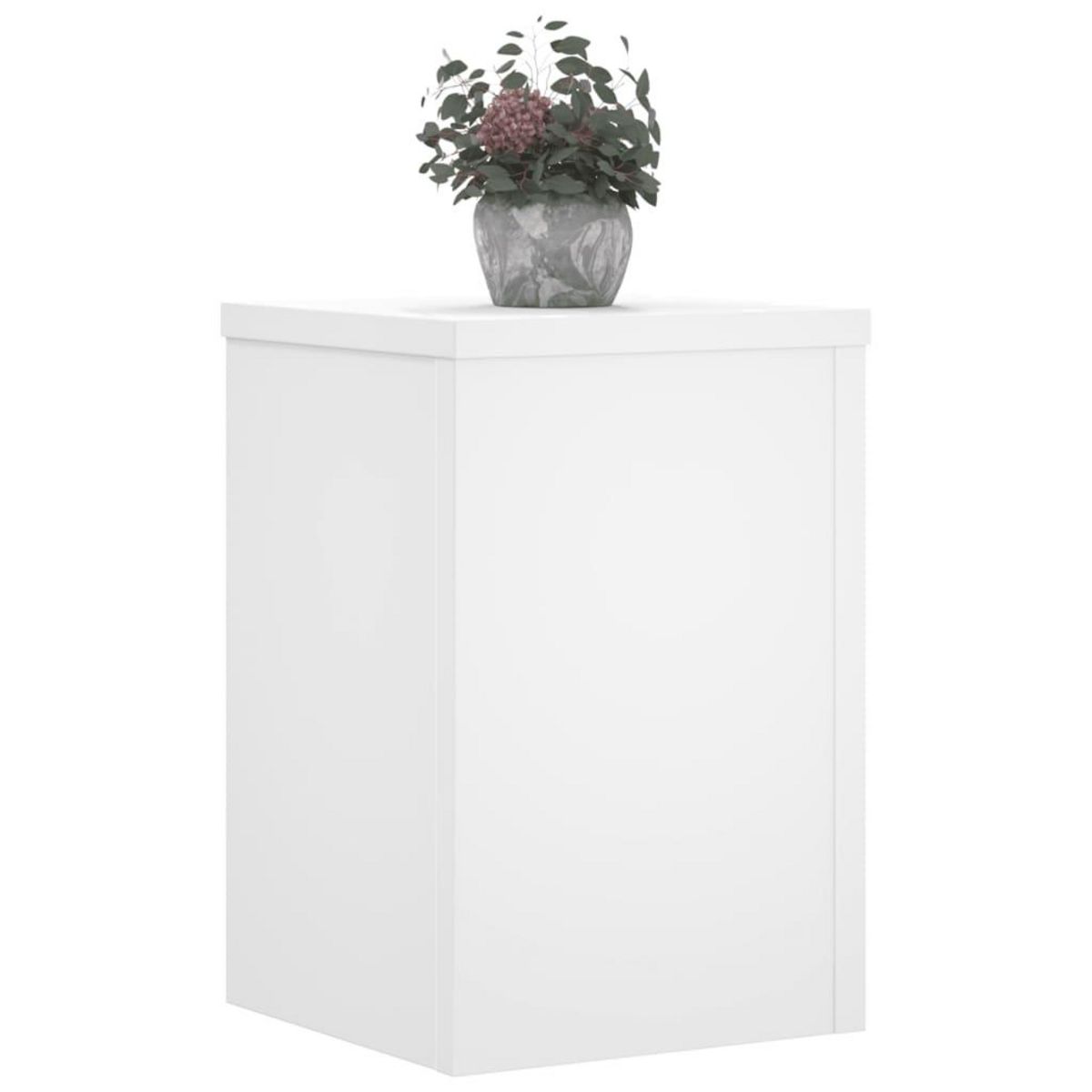 VIDAXL Supports pour plantes 2 pcs blanc 25x25x35 cm bois d'ingenierie