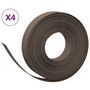 Voir la diapositive 2 : VIDAXL Bordures de jardin 4 pcs marron 10 m 10 cm polyethylene