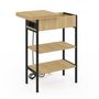 Voir la diapositive 4 : ID MARKET Table d'appoint - chevet avec multiprise DETROIT design industriel