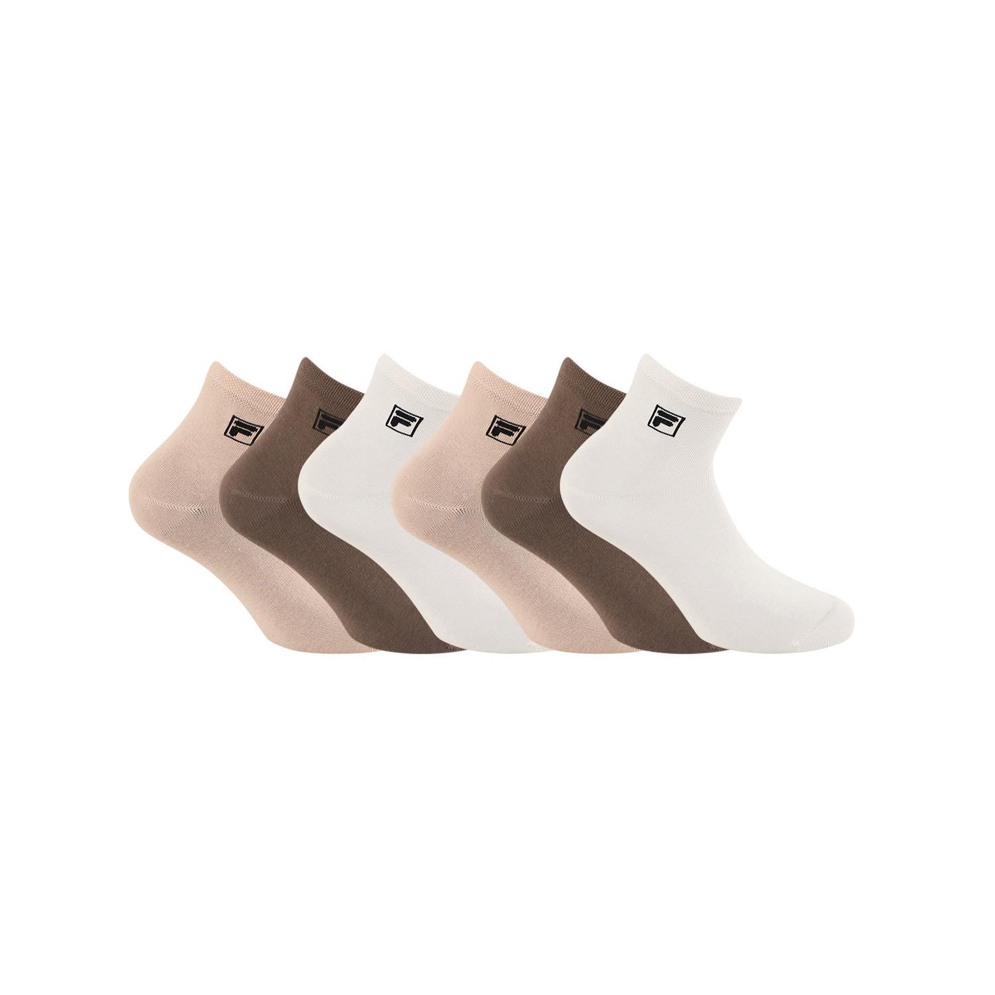 FILA Lot de 6 paires de chaussettes quarter homme Mocho Mousse. Coloris disponibles : Beige