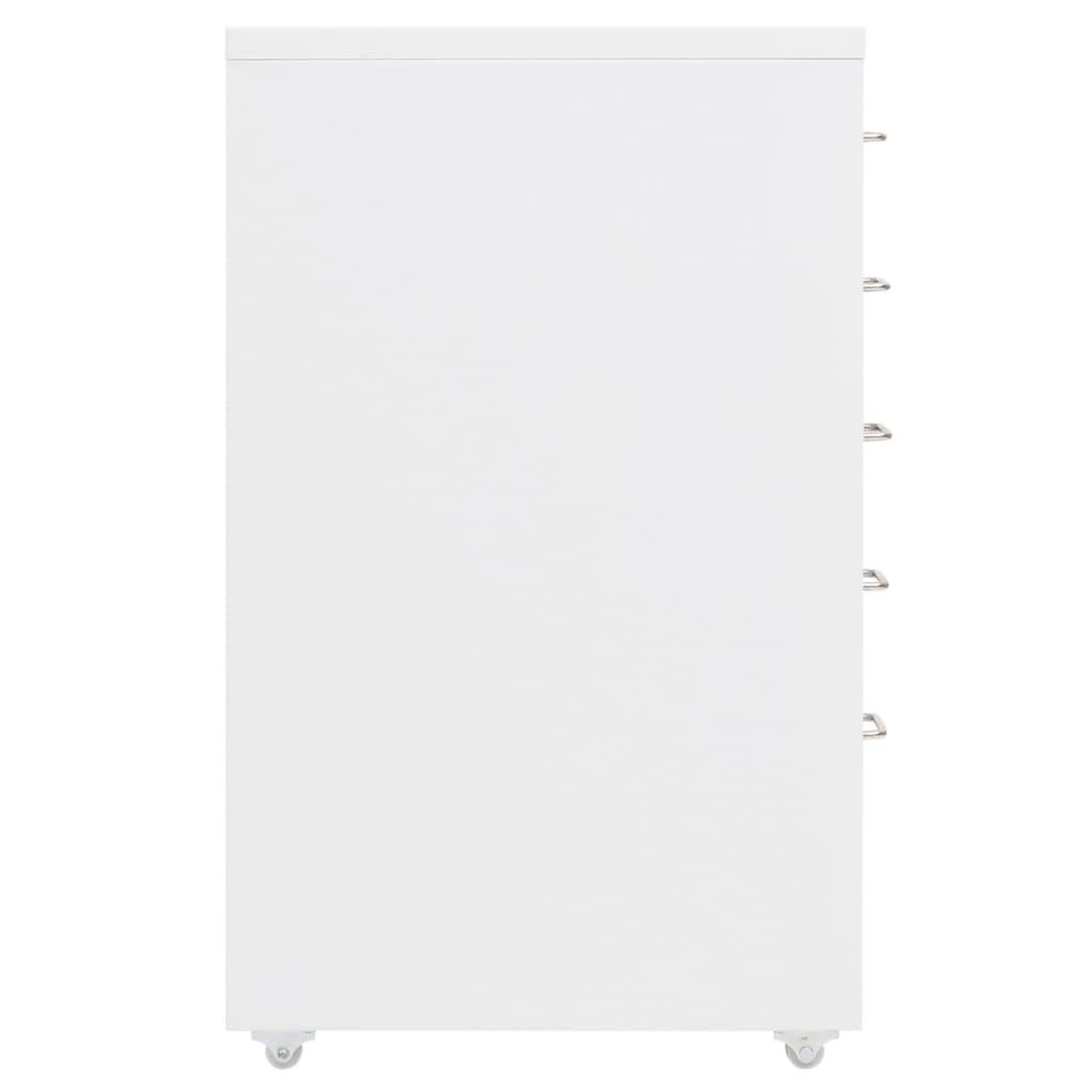 Voir la diapositive 3 : VIDAXL Classeur mobile Blanc 28x41x69 cm Metal