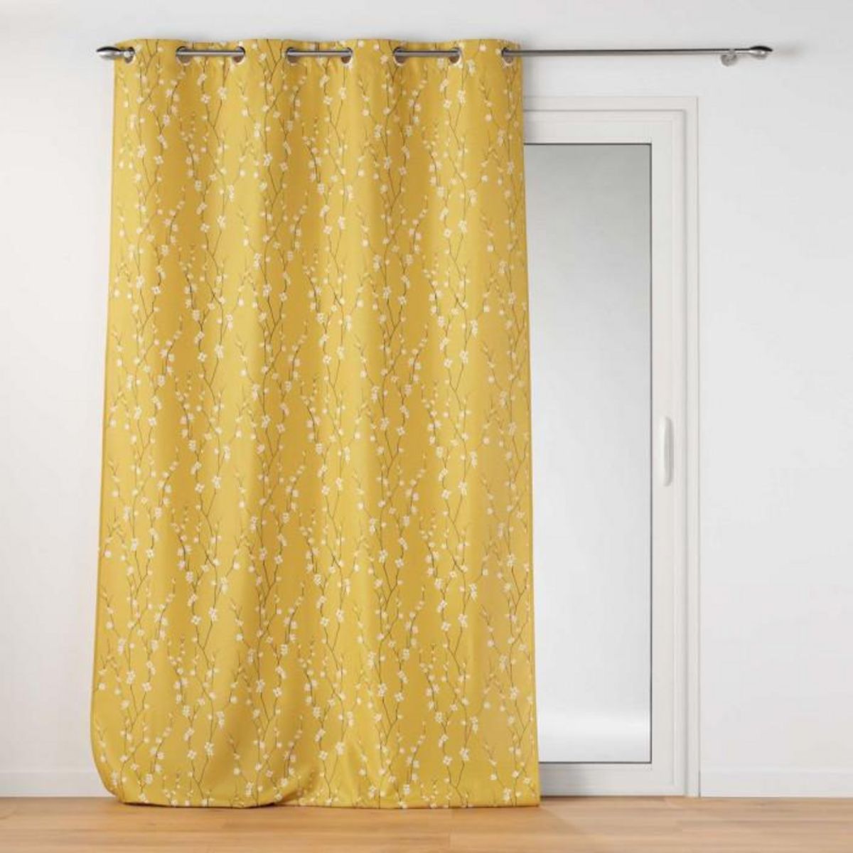 Paris Prix Rideau à Œillets Imprimé  Sakura  140x260cm Jaune