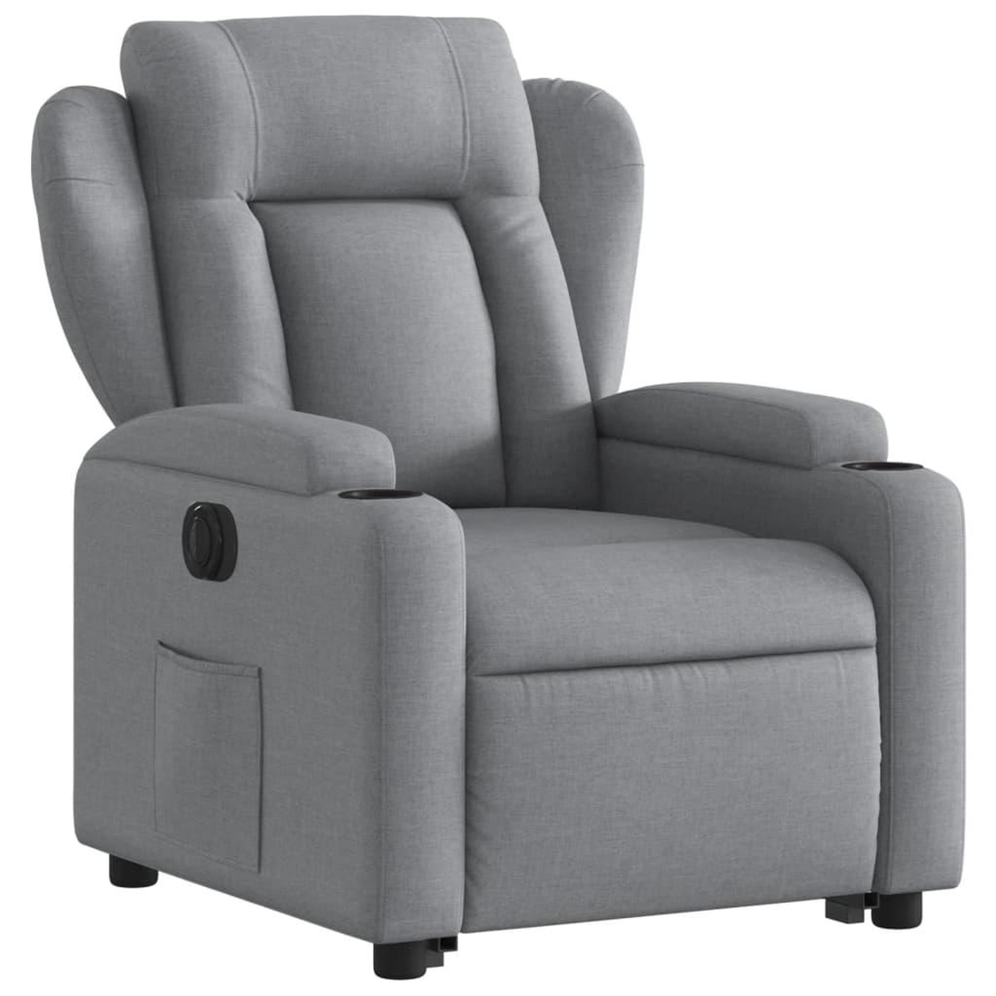 Voir la diapositive 4 : VIDAXL Fauteuil inclinable electrique gris clair tissu