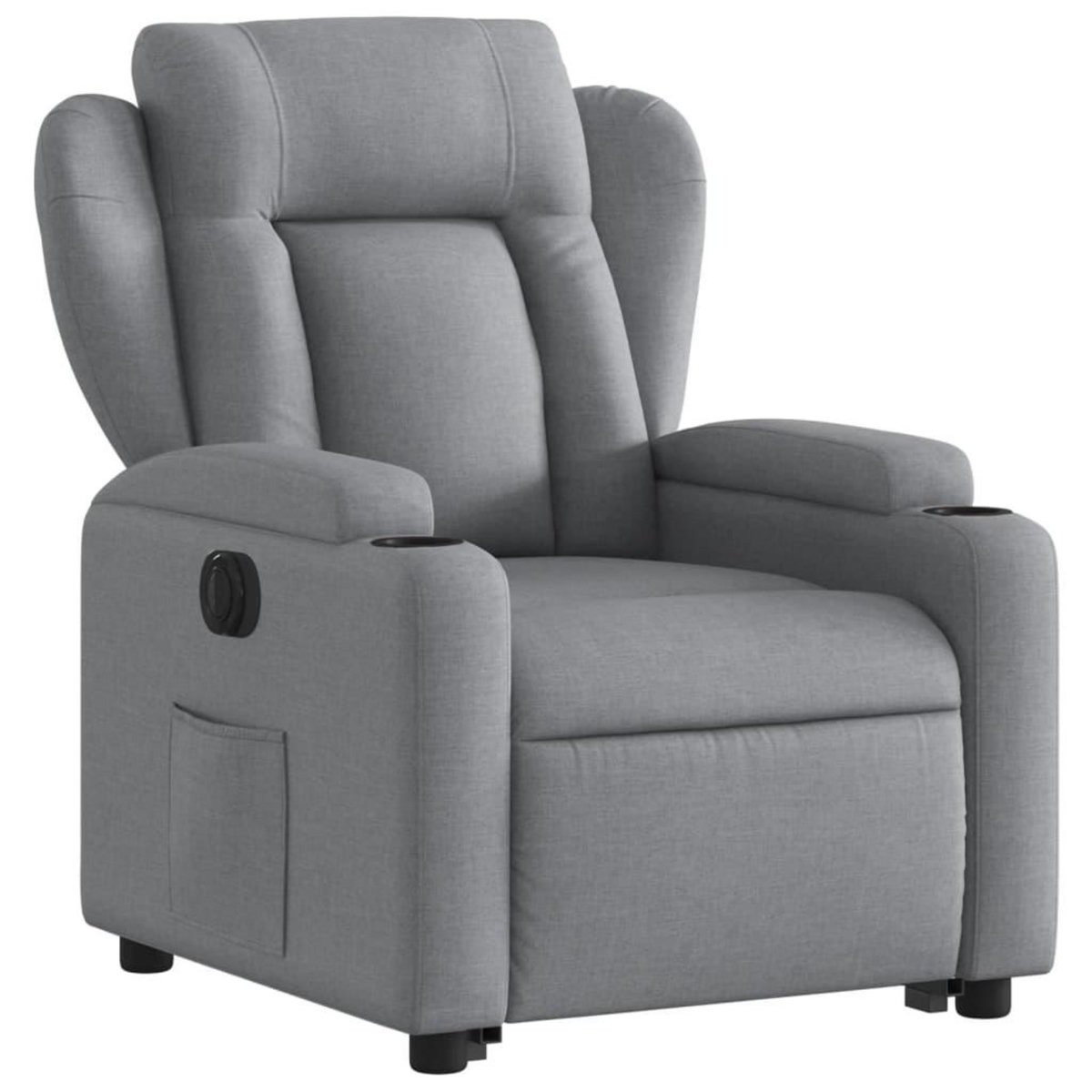 VIDAXL Fauteuil inclinable electrique gris clair tissu