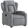 Voir la diapositive 4 : VIDAXL Fauteuil inclinable electrique gris clair tissu
