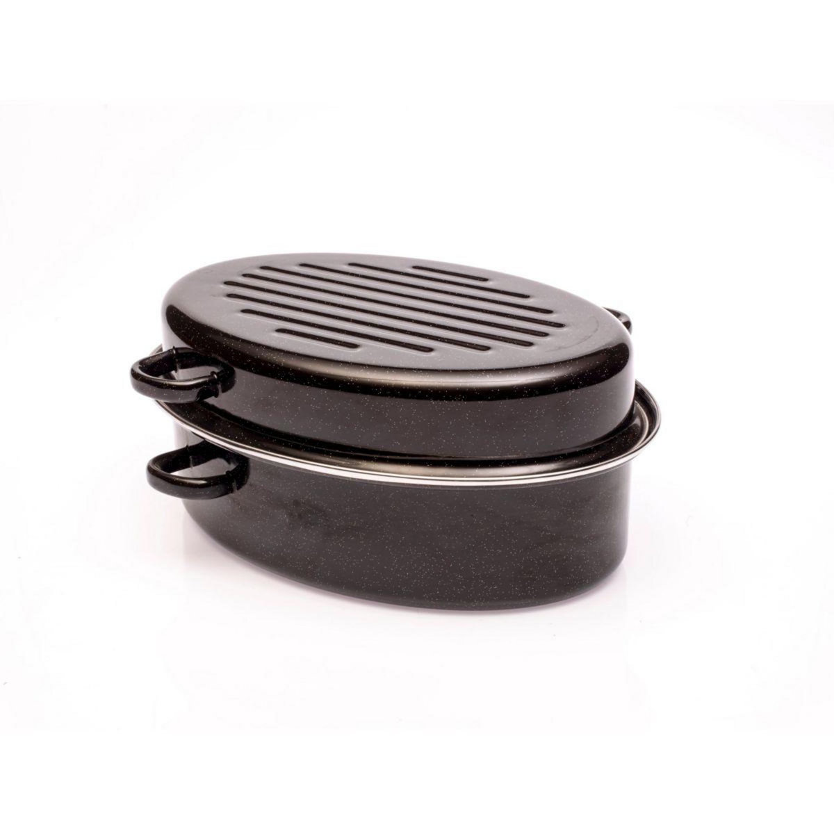 Cocotte Ovale Baumalu 30 Cm Bleu Vert - Fonte Émaillée Pour Mijotés Savoureux