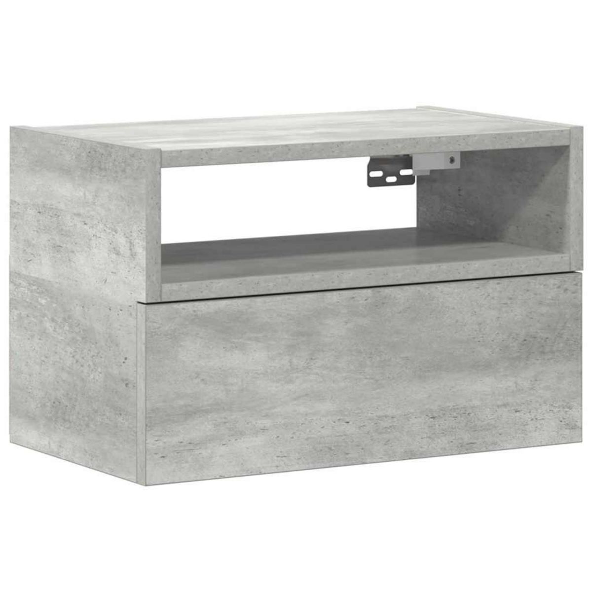 VIDAXL Table de chevet murale gris beton 45x26x28,5 cm