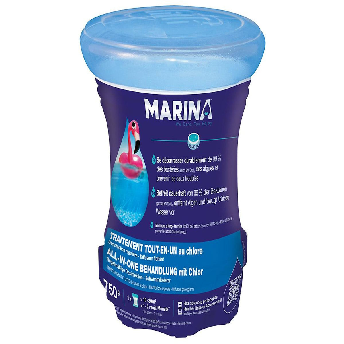 MARINA Traitement tout-en-un au chlore en diffuseur flottant 1 à 2 mois pour 10 à 30 m³ - Marina