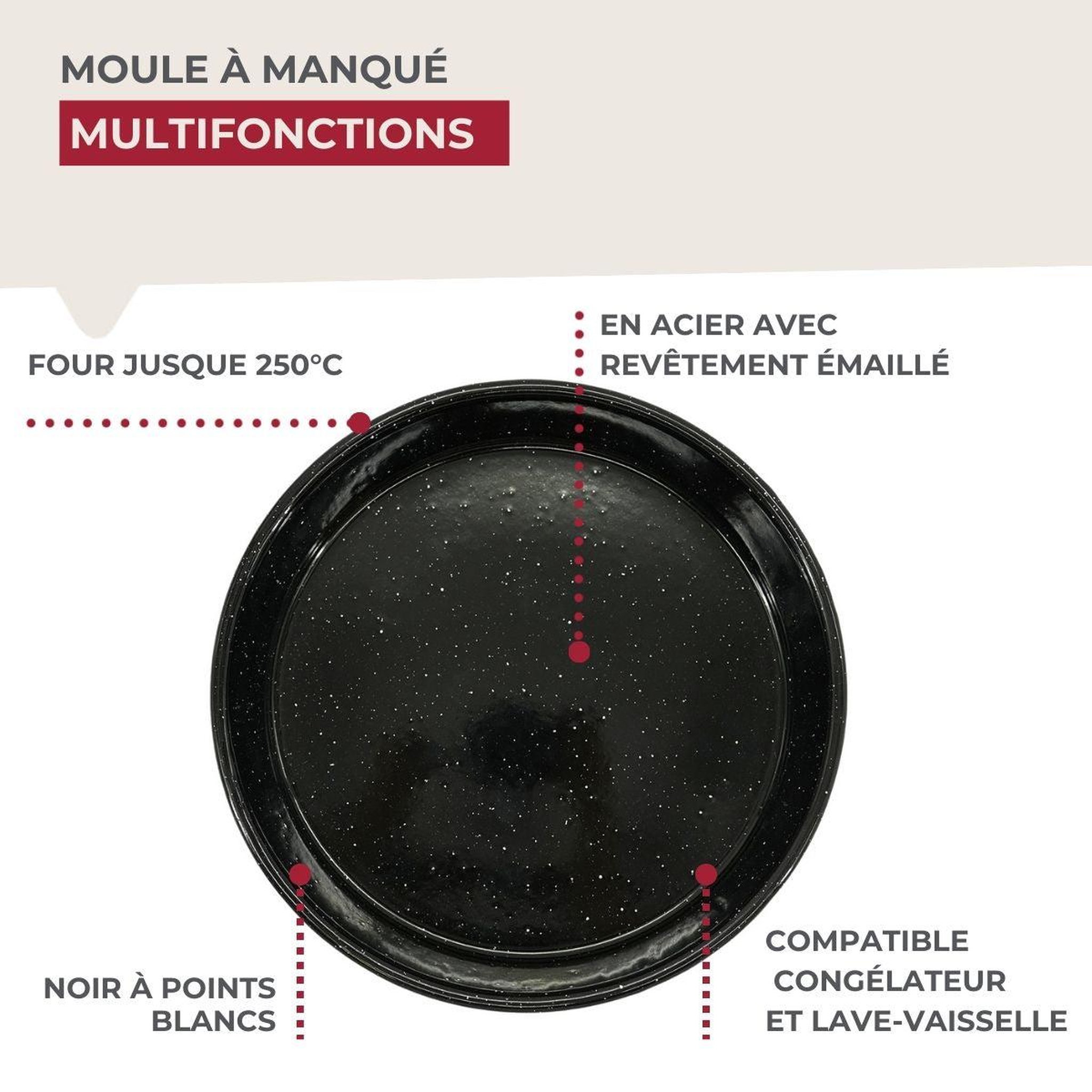 Voir la diapositive 6 : Fackelmann Moule à manqué émaillé 26 cm fackelmann