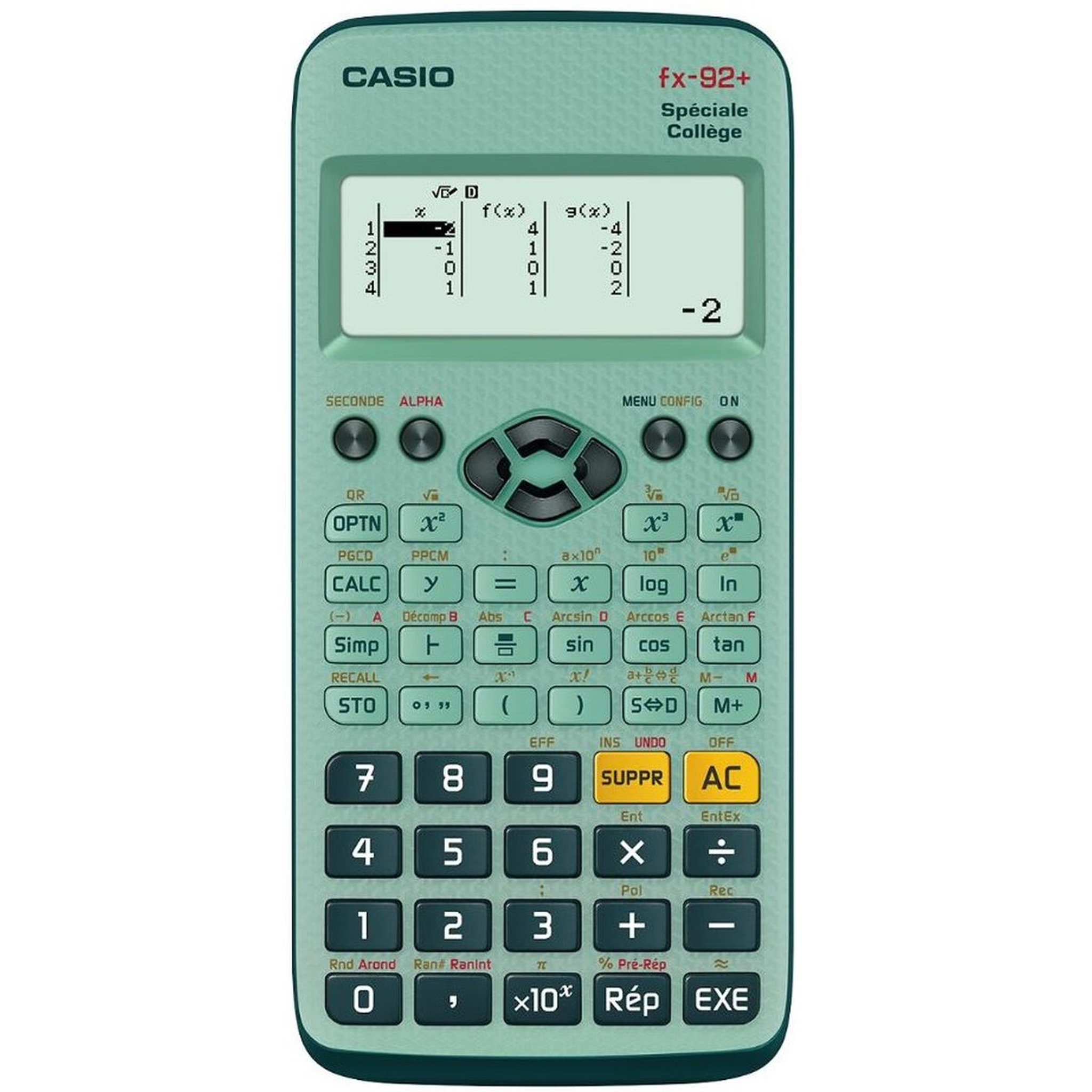 Voir la diapositive 1 : CASIO Calculatrice scientifique spéciale collège Fx-92+ 