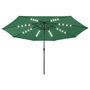 Voir la diapositive 2 : VIDAXL Parasol de jardin avec lumieres LED et mat en metal 400 cm vert