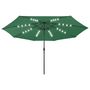 Voir la diapositive 2 : VIDAXL Parasol de jardin avec lumieres LED et mat en metal 400 cm vert