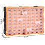 Voir la diapositive 6 : VIDAXL Organisateur multi-tiroirs avec 64 tiroirs 52x16x37,5 cm