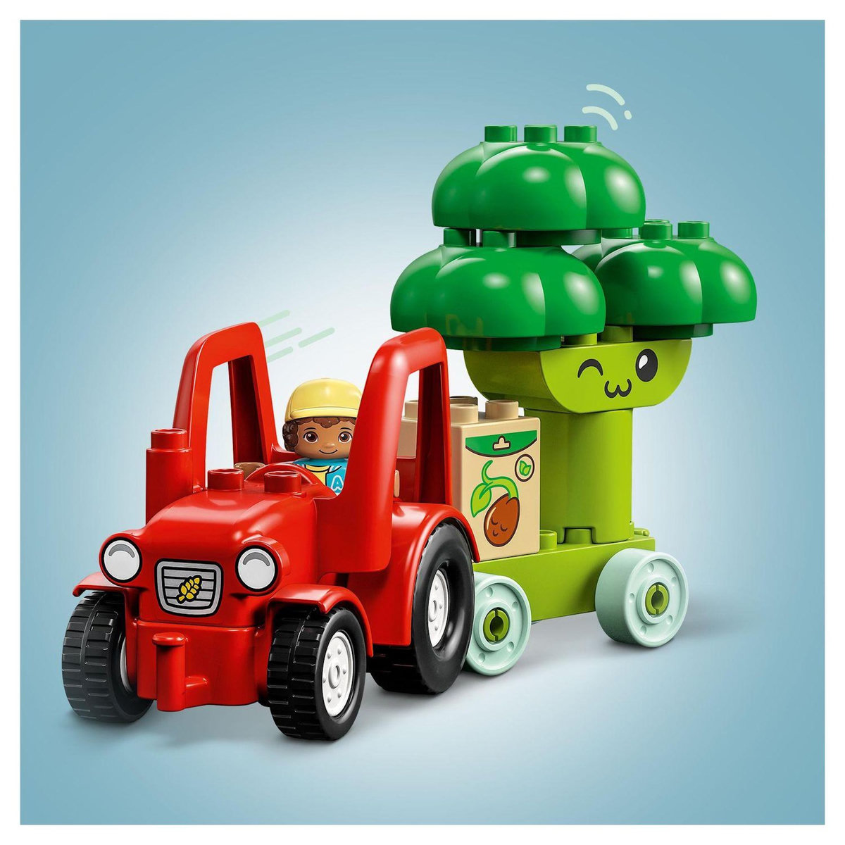 LEGO DUPLO 10982 - Le tracteur des fruits et légumes, Jouet à Empiler et à Trier par Couleur pour les Bébés et Enfants Âgés de 1,5 à 3 Ans, Jeu Éducatif