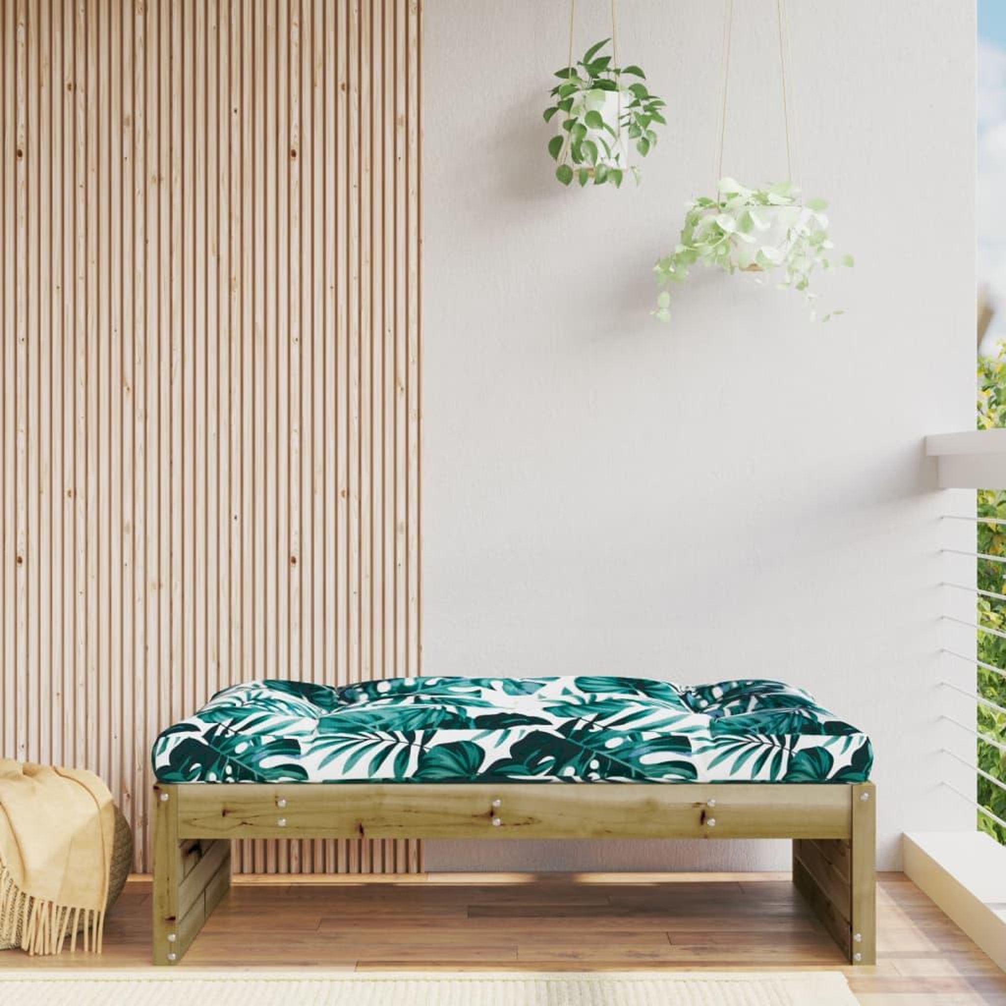 VIDAXL Repose-pied de jardin 120x80 cm bois de pin impregne