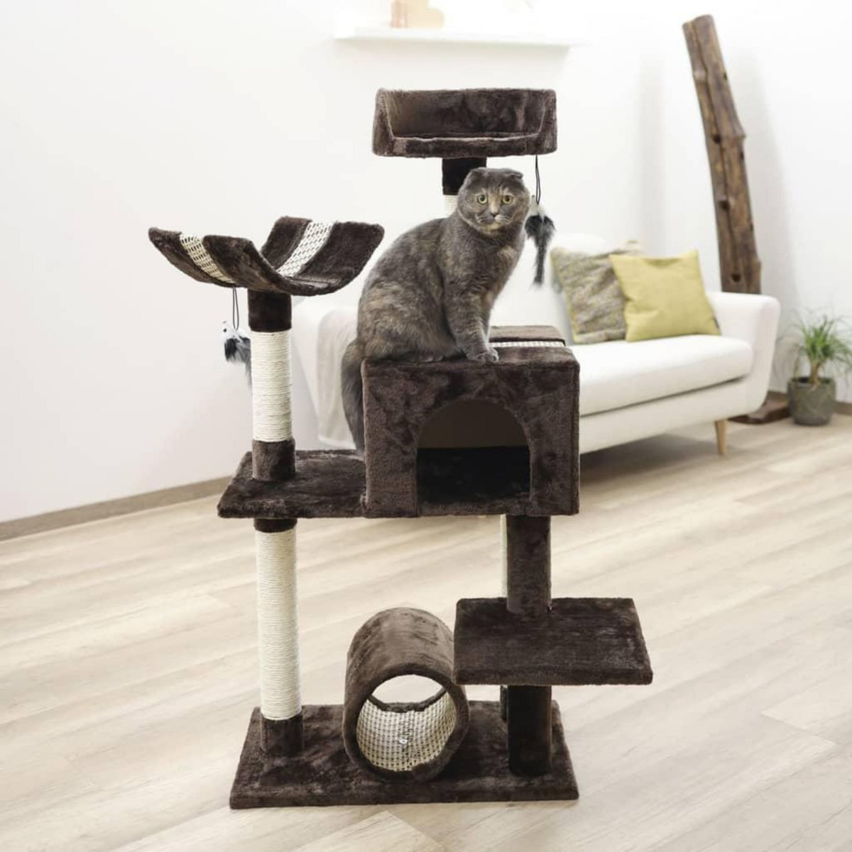 KERBL Kerbl Arbre a chat Safari Big 122 cm Marron fonce