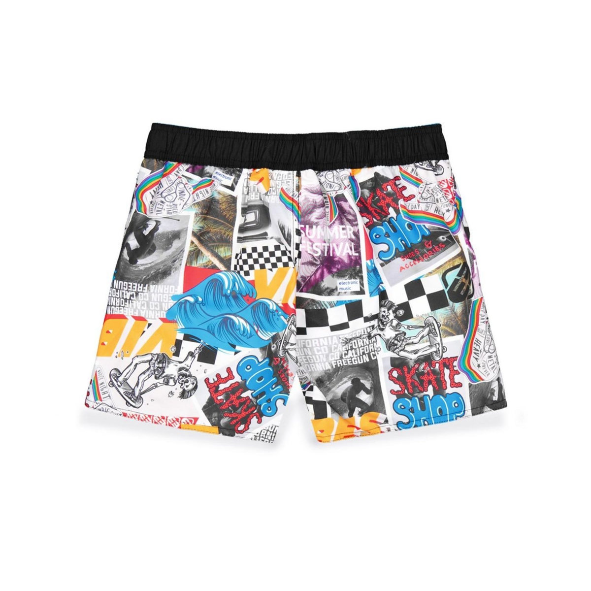 FREEGUN Boardshort court garçon avec ceinture demi-élastiquée Sur