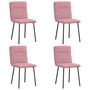 Voir la diapositive 2 : VIDAXL Chaises a manger lot de 4 Rose Velours