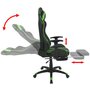 VIDAXL Chaise de bureau inclinable avec repose-pied Vert