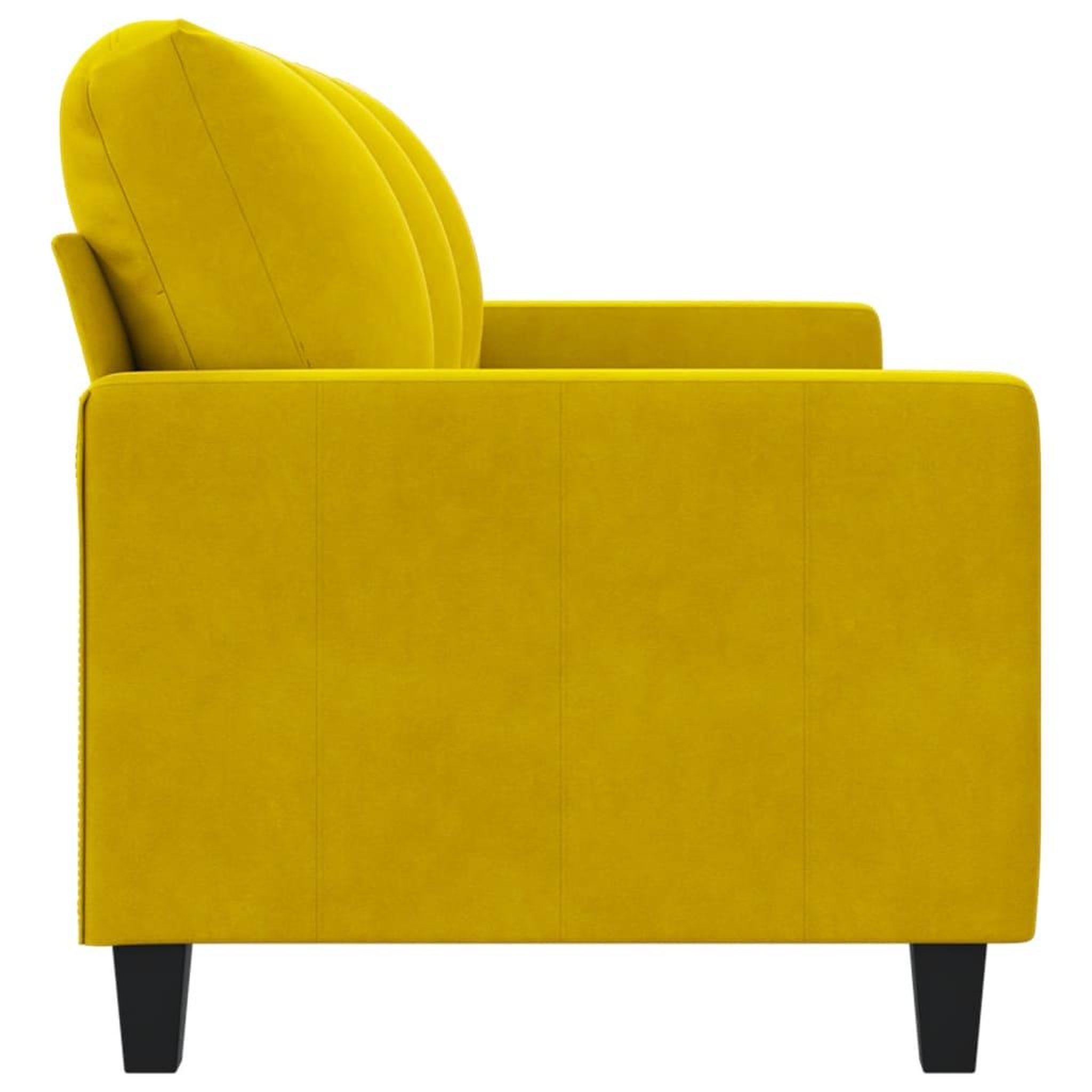 Voir la diapositive 5 : VIDAXL Canape a 3 places Jaune 180 cm Velours