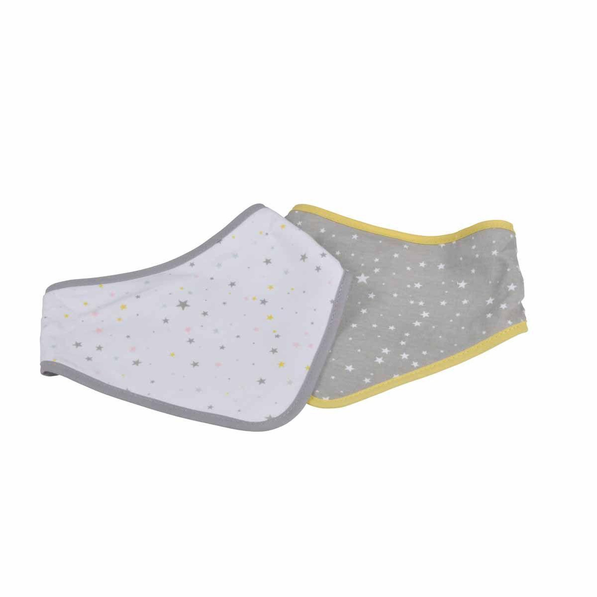 BEBE DOUCEUR Lot de 2 bavoirs bandana  ciel  41cm gris